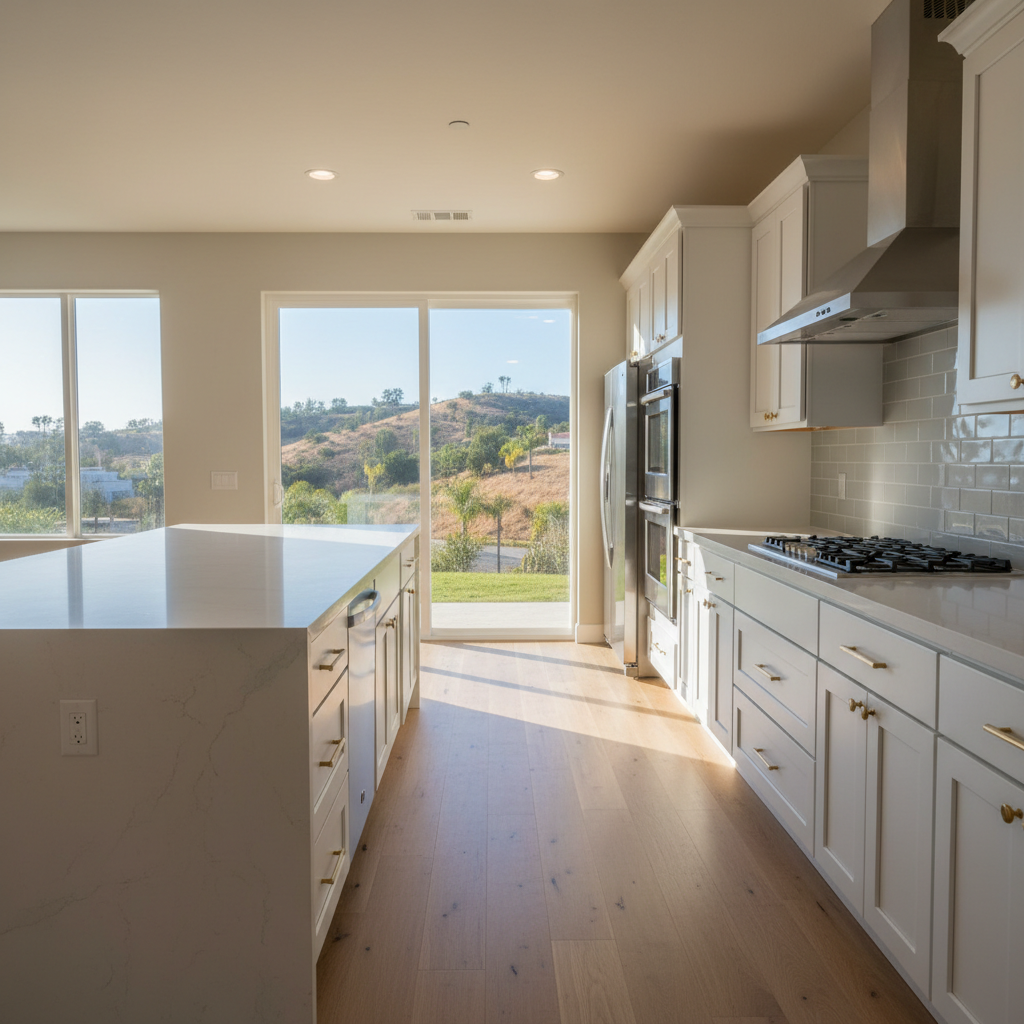 Completed appliance installation work at a residential property in Corona, CA