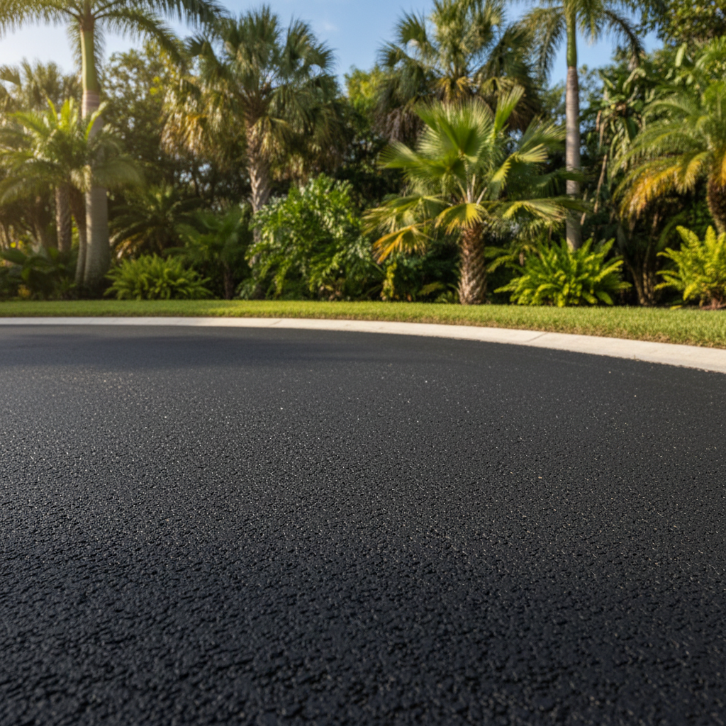 Completed commercial asphalt work at a residential property in Sunrise, FL