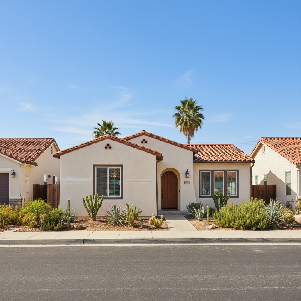 Completed stucco repair work at a residential property in San Dimas, CA