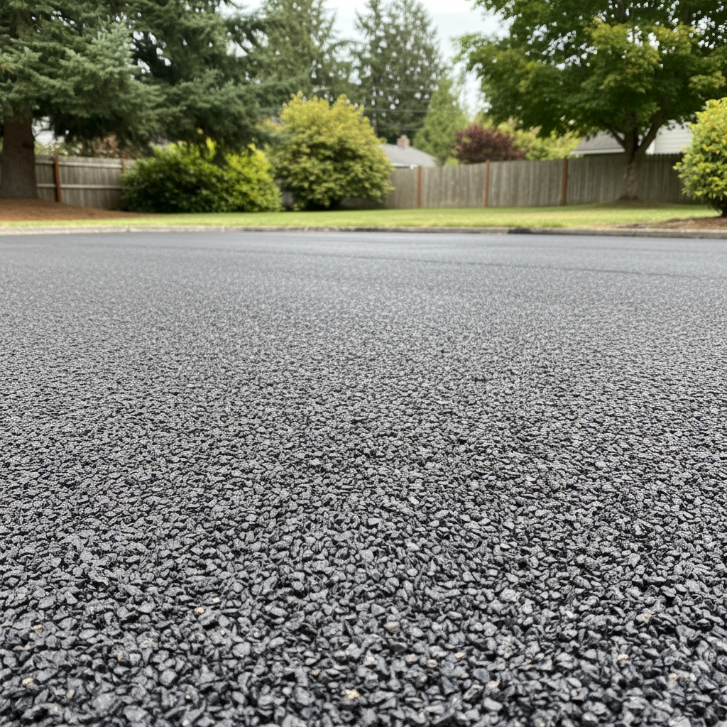 Completed asphalt milling work at a residential property in Vancouver, WA