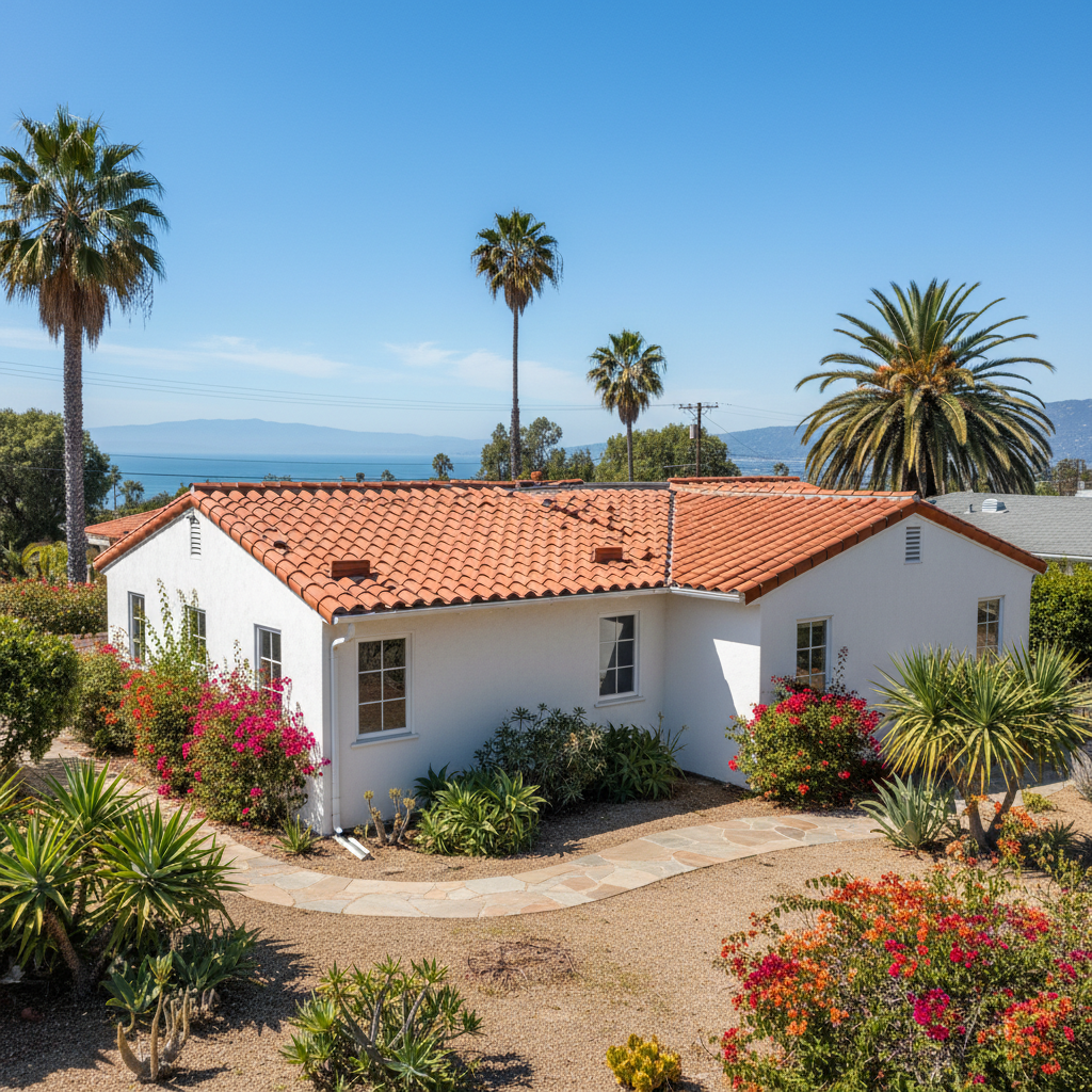 Completed storm damage repair work at a residential property in Santa Monica, CA