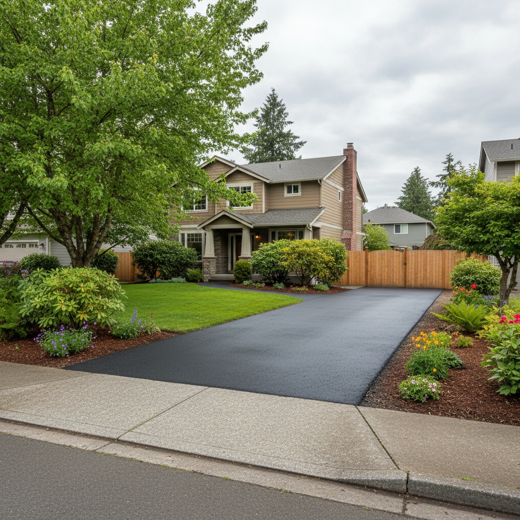 Completed slurry coating work at a residential property in Vancouver, WA