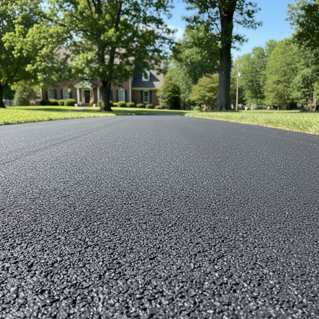 Completed asphalt milling work at a residential property in Louisville, KY