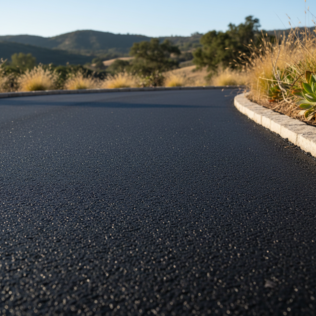 Completed residential asphalt work at a residential property in San Marcos, CA
