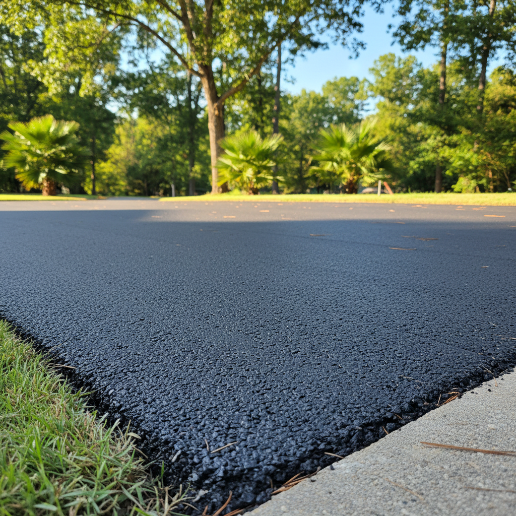 Completed residential asphalt work at a residential property in Decatur, GA