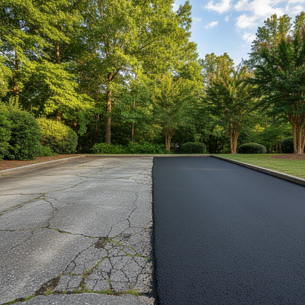 Completed commercial asphalt work at a residential property in Decatur, GA