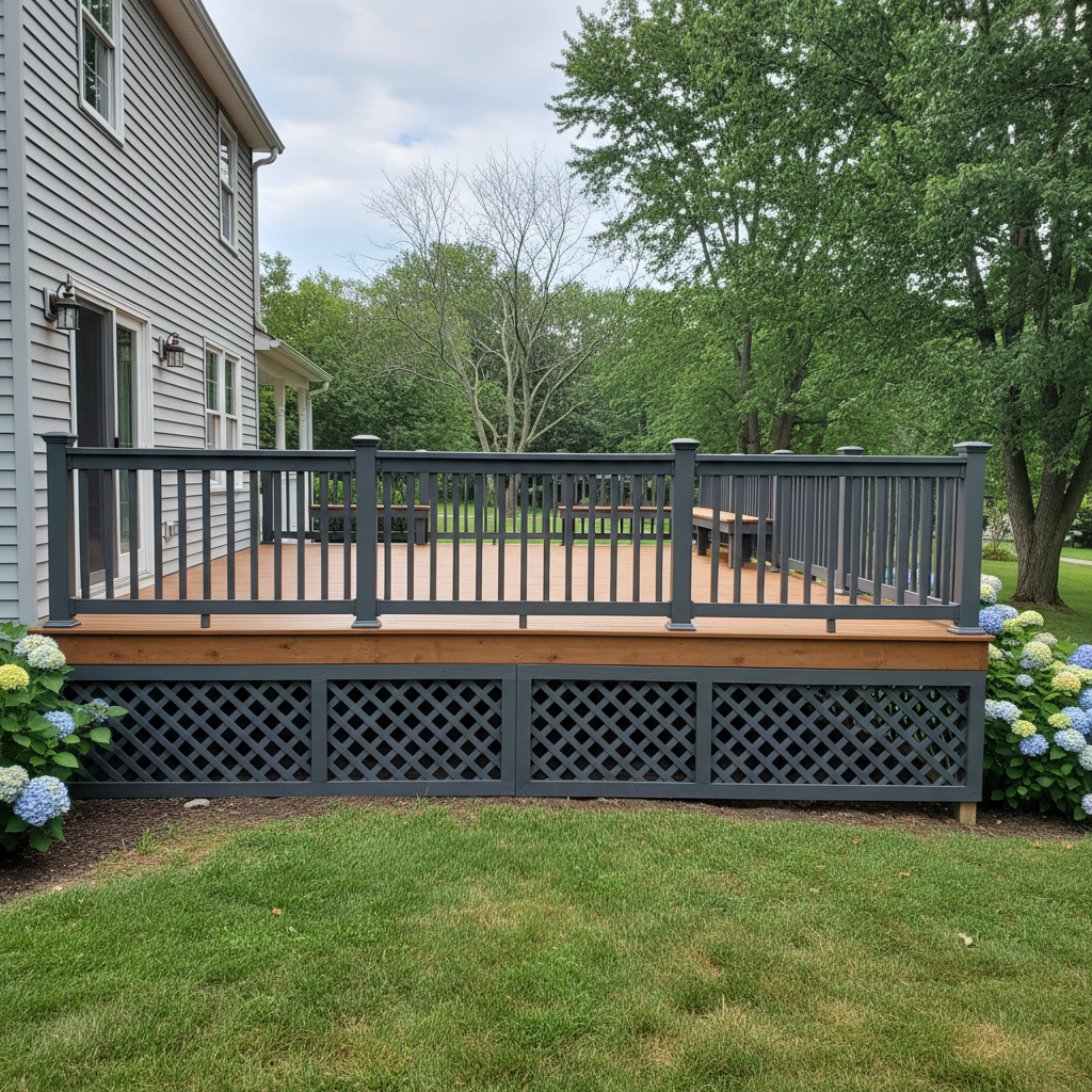 Completed deck painting & staining work at a residential property in New Britain, CT