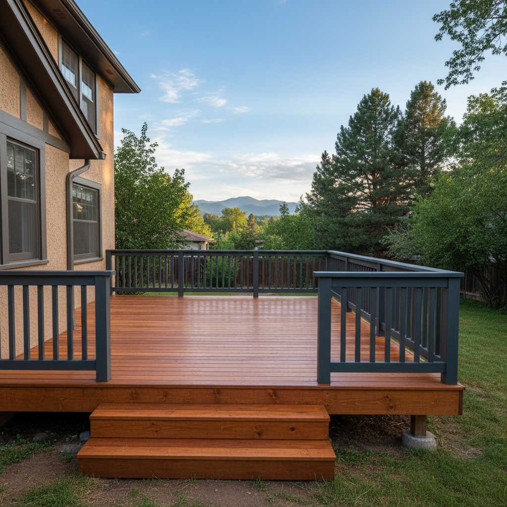 Completed deck painting & staining work at a residential property in Boulder, CO