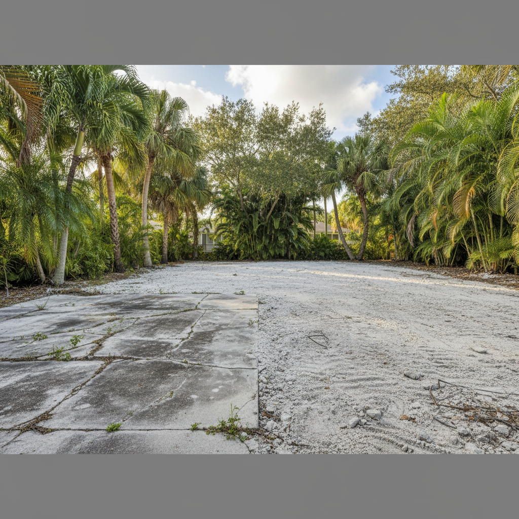 Completed full building demolition work at a residential property in Cape Coral, FL