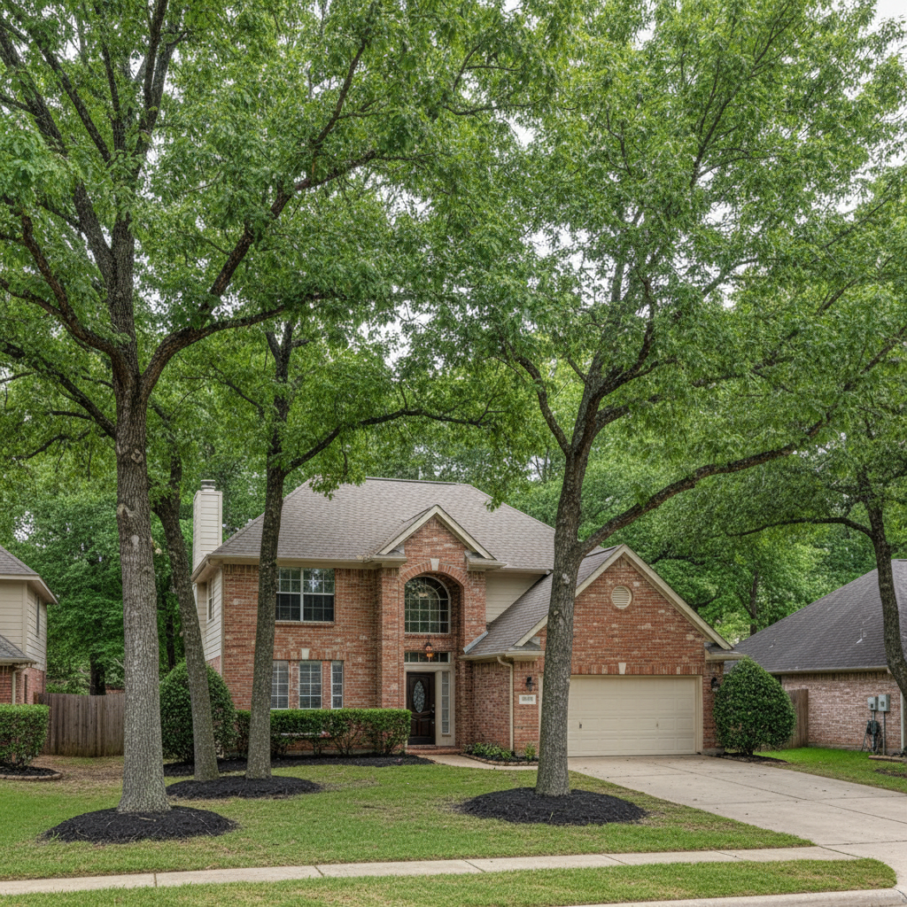 Completed tree health & care work at a residential property in Kingwood, TX