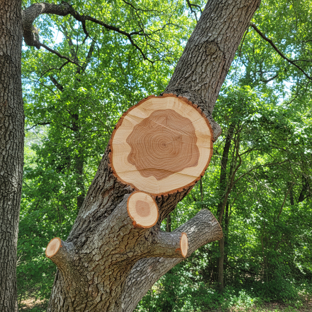 Completed tree trimming work at a residential property in Humble, TX