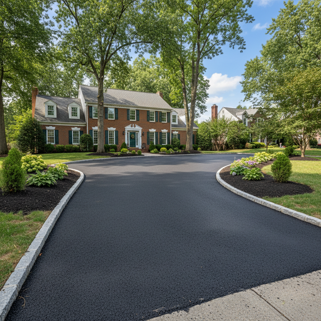 Completed commercial asphalt work at a residential property in Philadelphia, PA