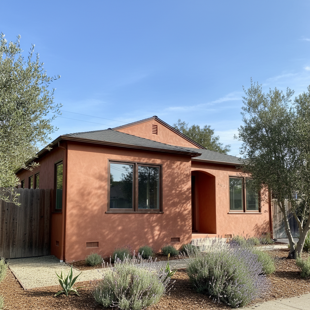 Completed stucco redashing work at a residential property in Stanford, CA
