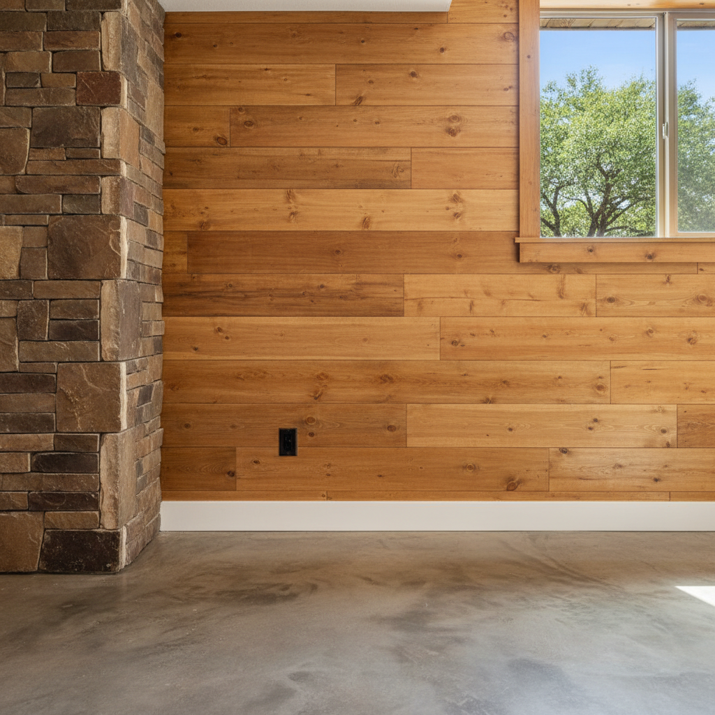 Completed basement finishing work at a residential property in Jester, TX