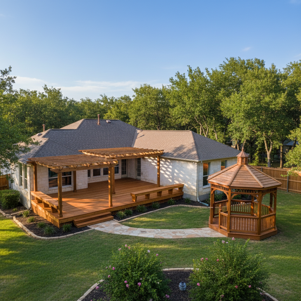Completed custom carpentry work at a residential property in Jester, TX