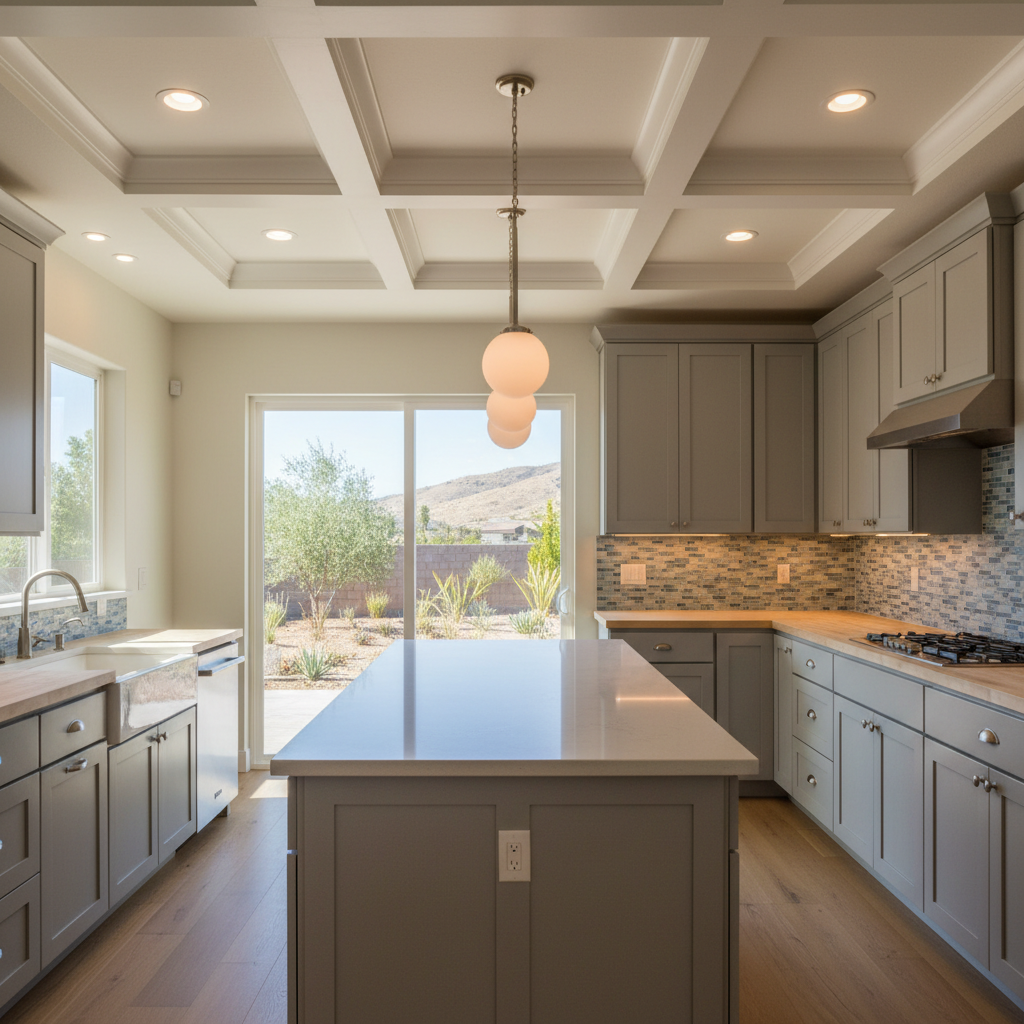 Completed kitchen lighting work at a residential property in Santa Clarita, CA