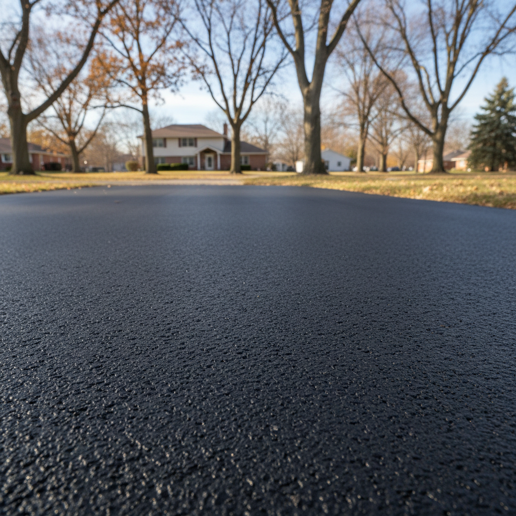 Completed slurry coating work at a residential property in South Bend, IN