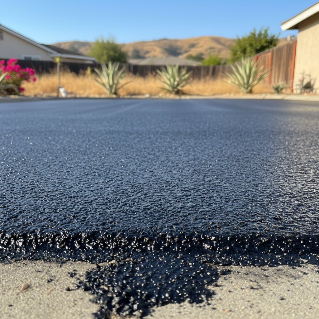 Completed slurry coating work at a residential property in Ventura, CA