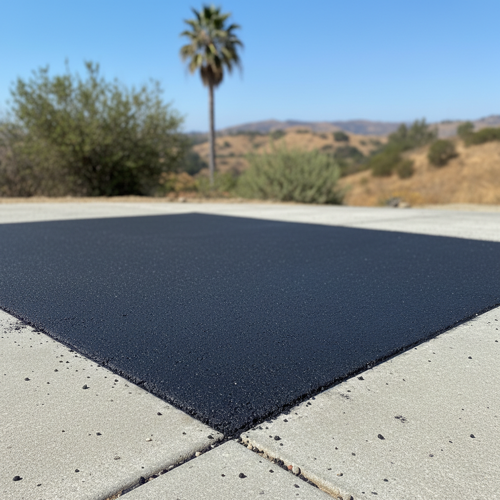 Completed asphalt repair work at a residential property in Ventura, CA