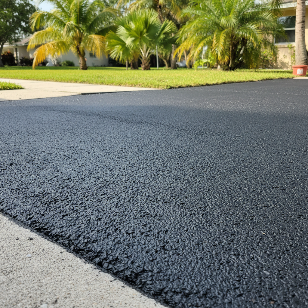 Completed slurry coating work at a residential property in Miami Gardens, FL