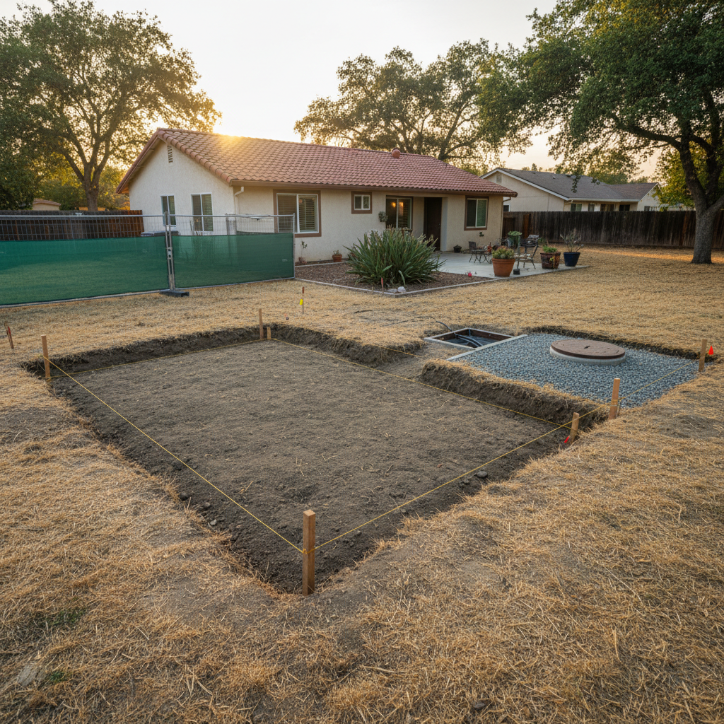 Completed adu site assessment work at a residential property in Oakdale, CA