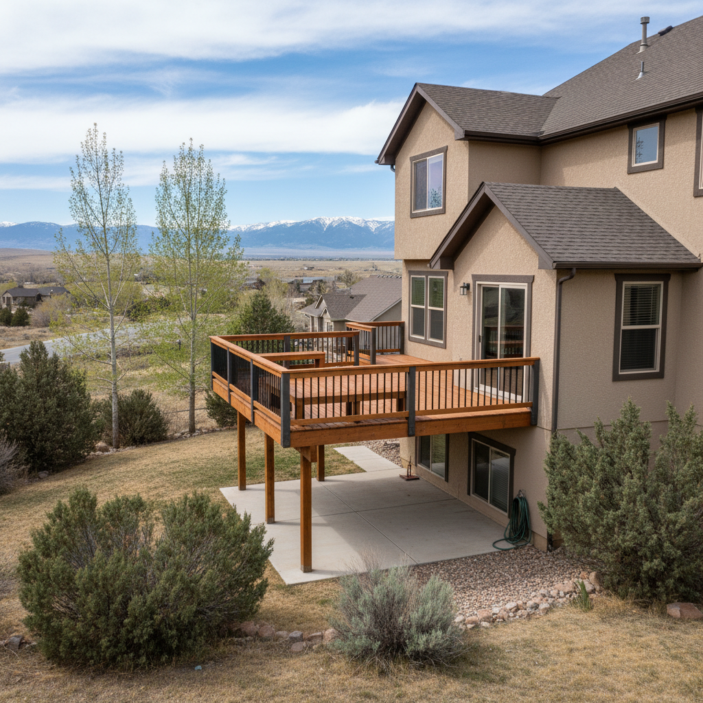 Completed deck painting & staining work at a residential property in Ogden, UT