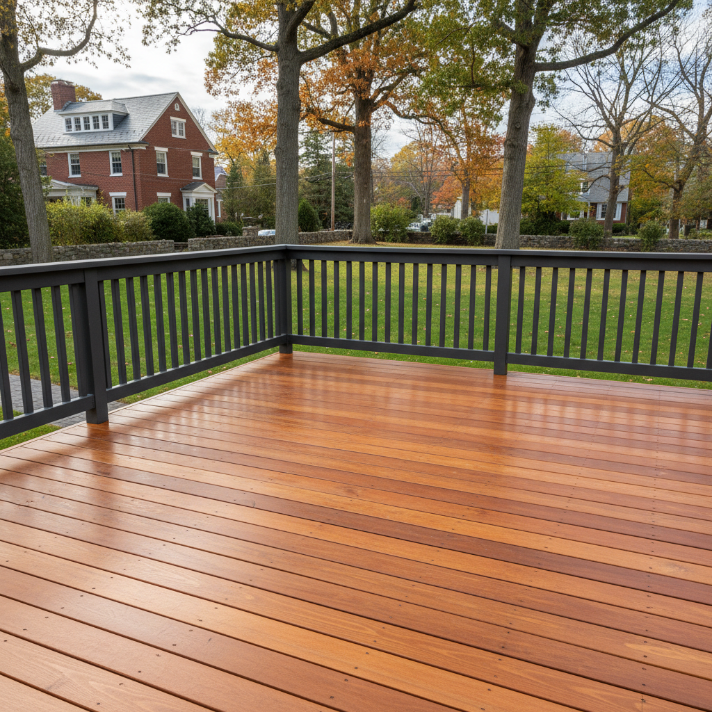 Completed deck painting & staining work at a residential property in Cambridge, MA