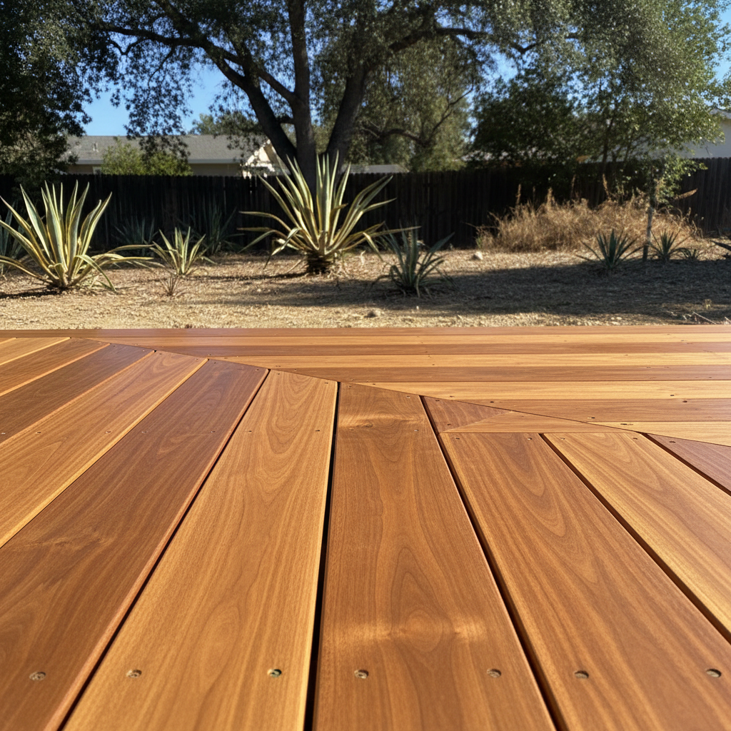 Completed deck repair work at a residential property in Vista, CA