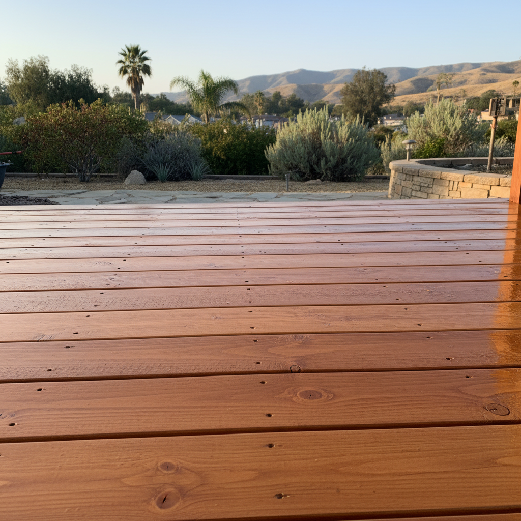 Completed deck painting & staining work at a residential property in Vista, CA