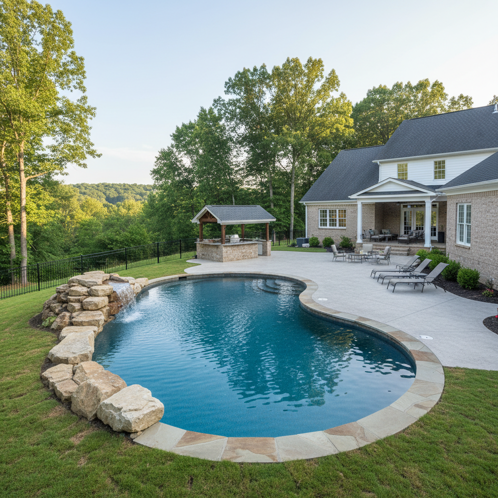 Completed pool design consultation work at a residential property in Hendersonville, TN