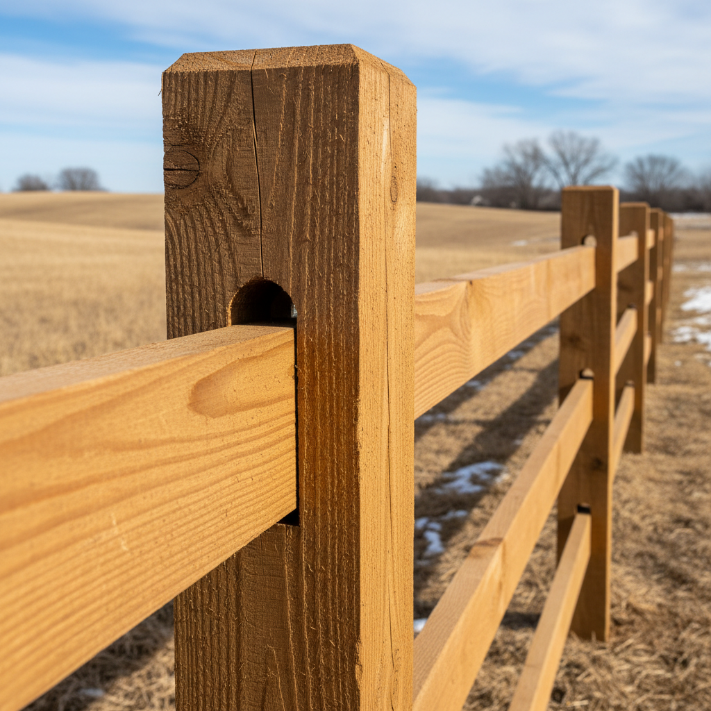 Completed farm fencing work at a residential property in Gretna, NE