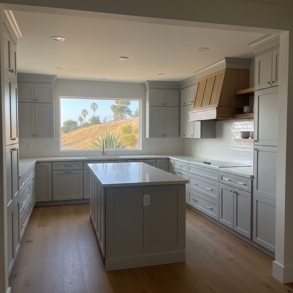 Completed cabinet installation work at a residential property in Oceanside, CA