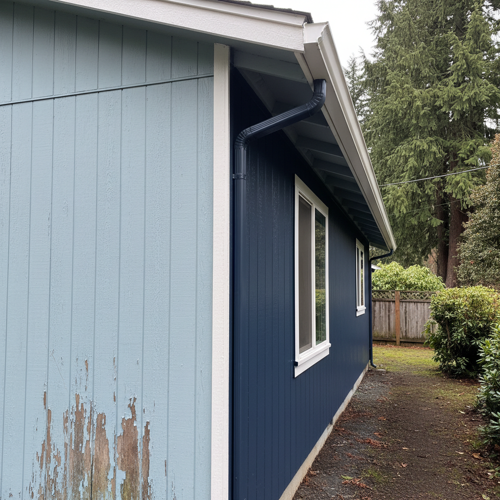 Completed exterior painting work at a residential property in Spanaway, WA
