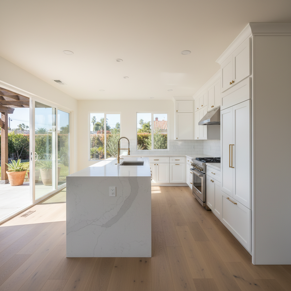 Completed cabinet installation work at a residential property in Norwalk, CA