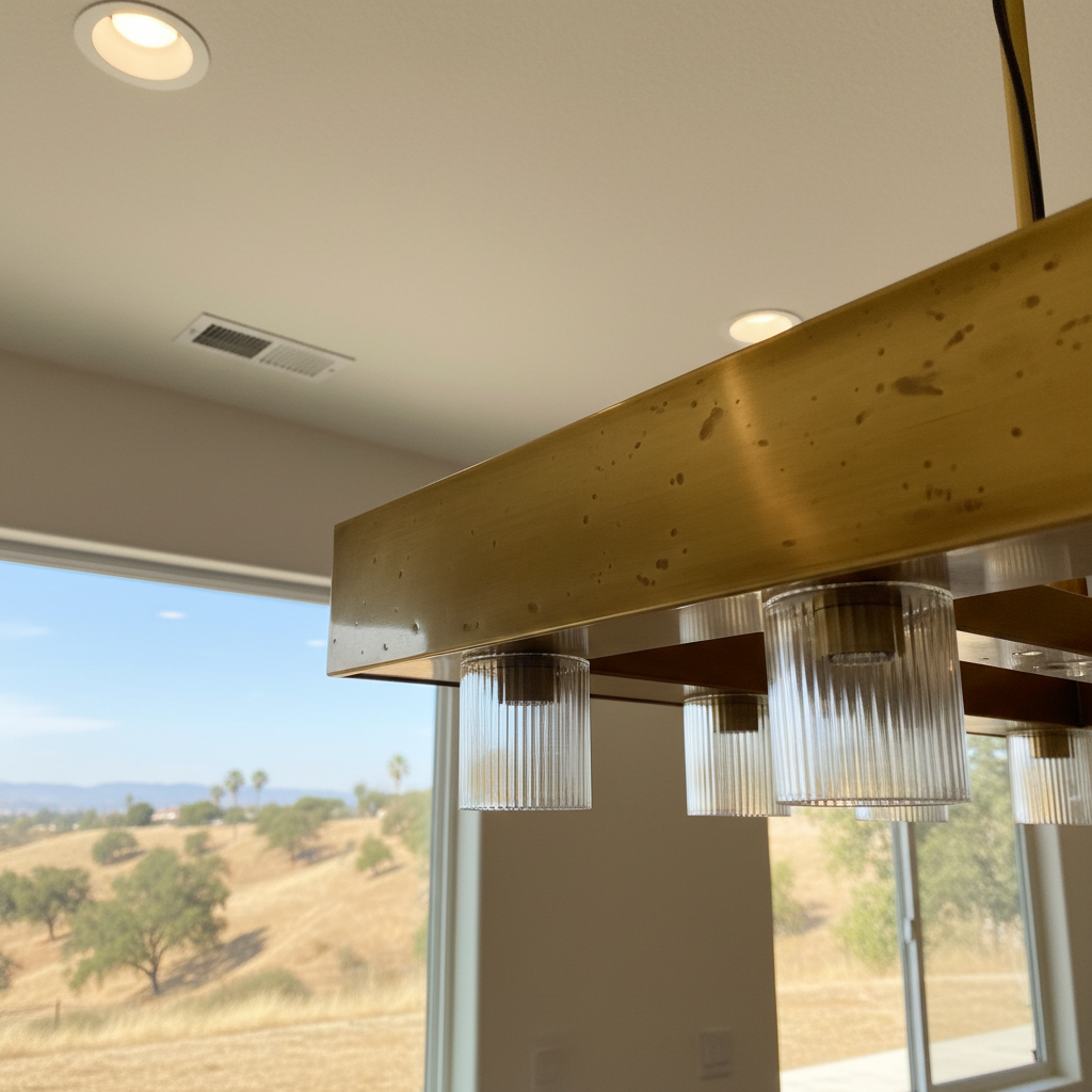 Completed kitchen lighting work at a residential property in Fontana, CA