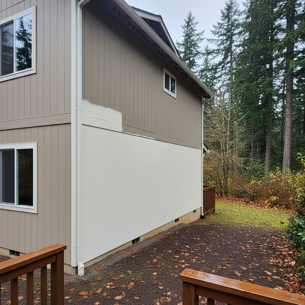 Completed drywall repair and painting work at a residential property in Spanaway, WA