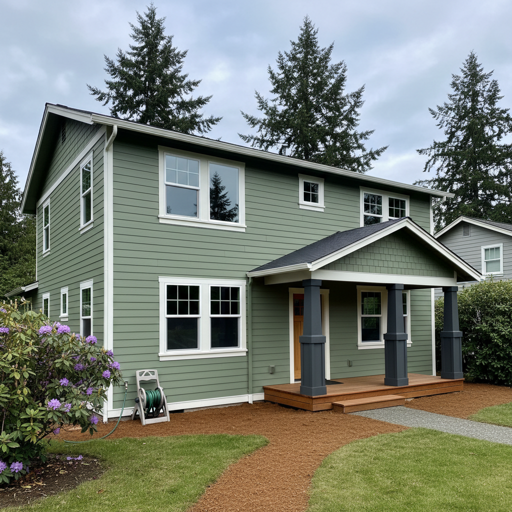 Completed commercial painting work at a residential property in Shoreline, WA