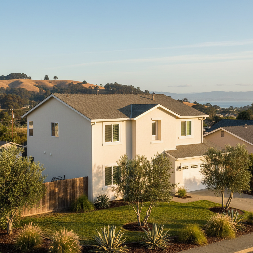 Completed stucco replacement work at a residential property in Alameda, CA