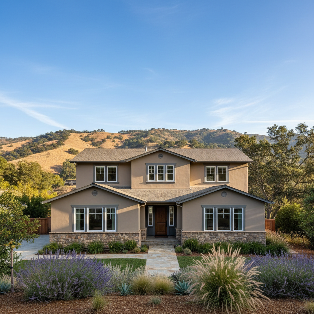Completed stucco removal work at a residential property in Los Altos, CA