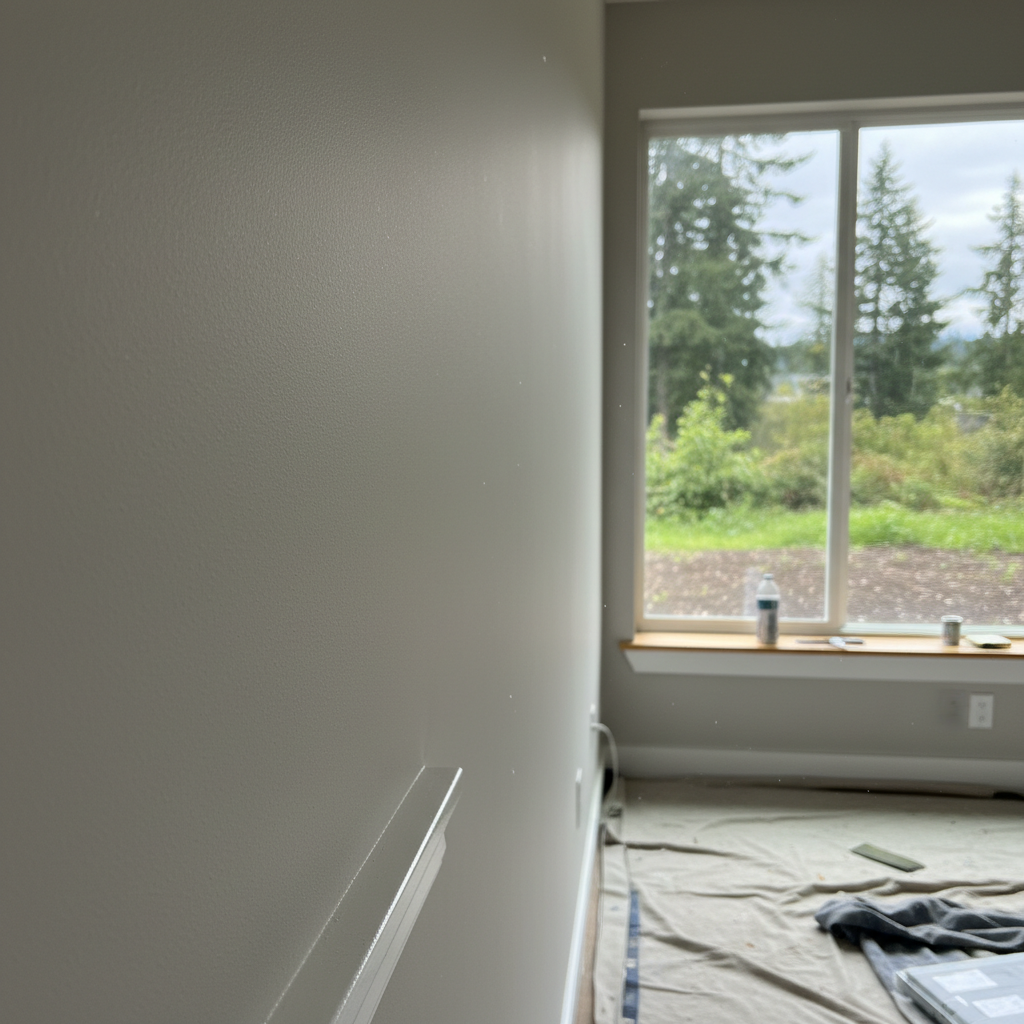 Completed interior painting work at a residential property in Shoreline, WA