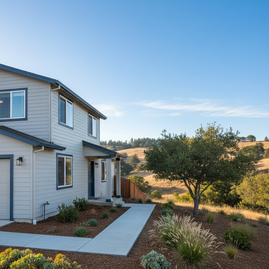 Completed stucco removal work at a residential property in San Bruno, CA