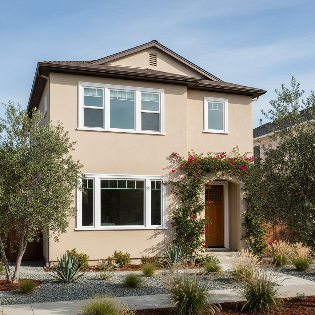 Completed stucco removal work at a residential property in Alameda, CA
