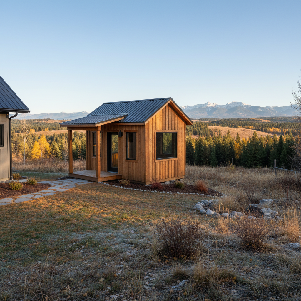 Completed office sheds work at a residential property in Kalispell, MT