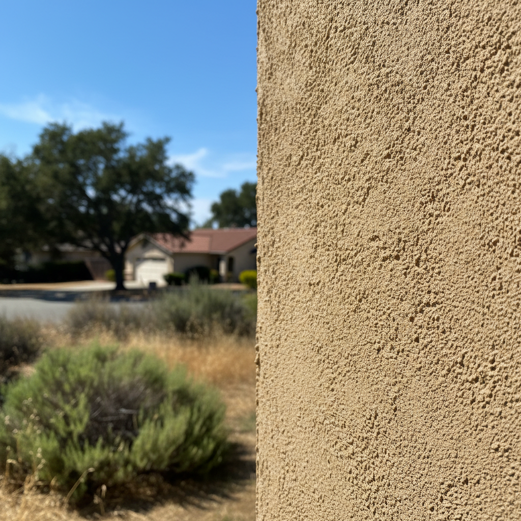 Completed residential stucco work at a residential property in San Bruno, CA