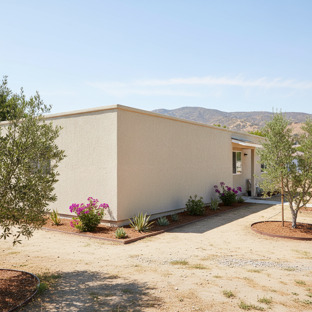 Completed commercial stucco work at a residential property in Arcadia, CA