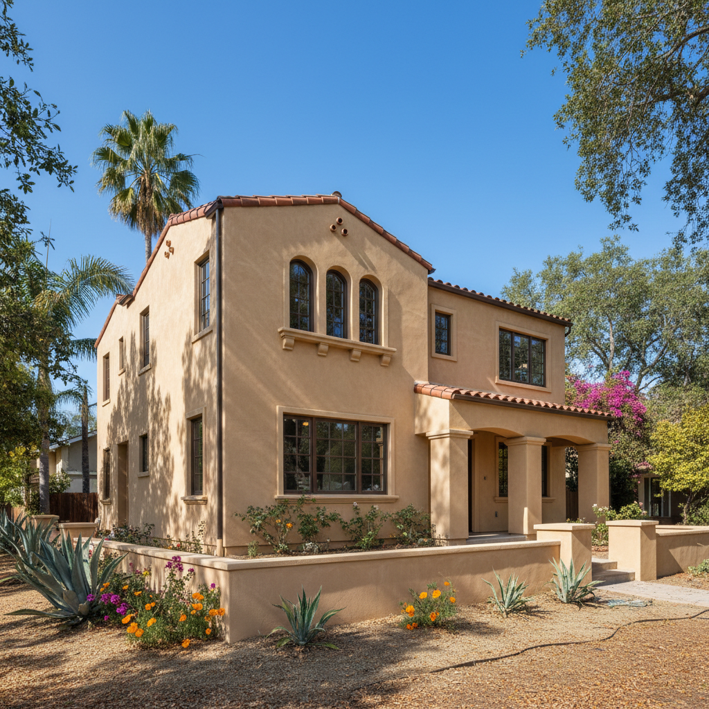 Completed commercial stucco work at a residential property in Pasadena, CA