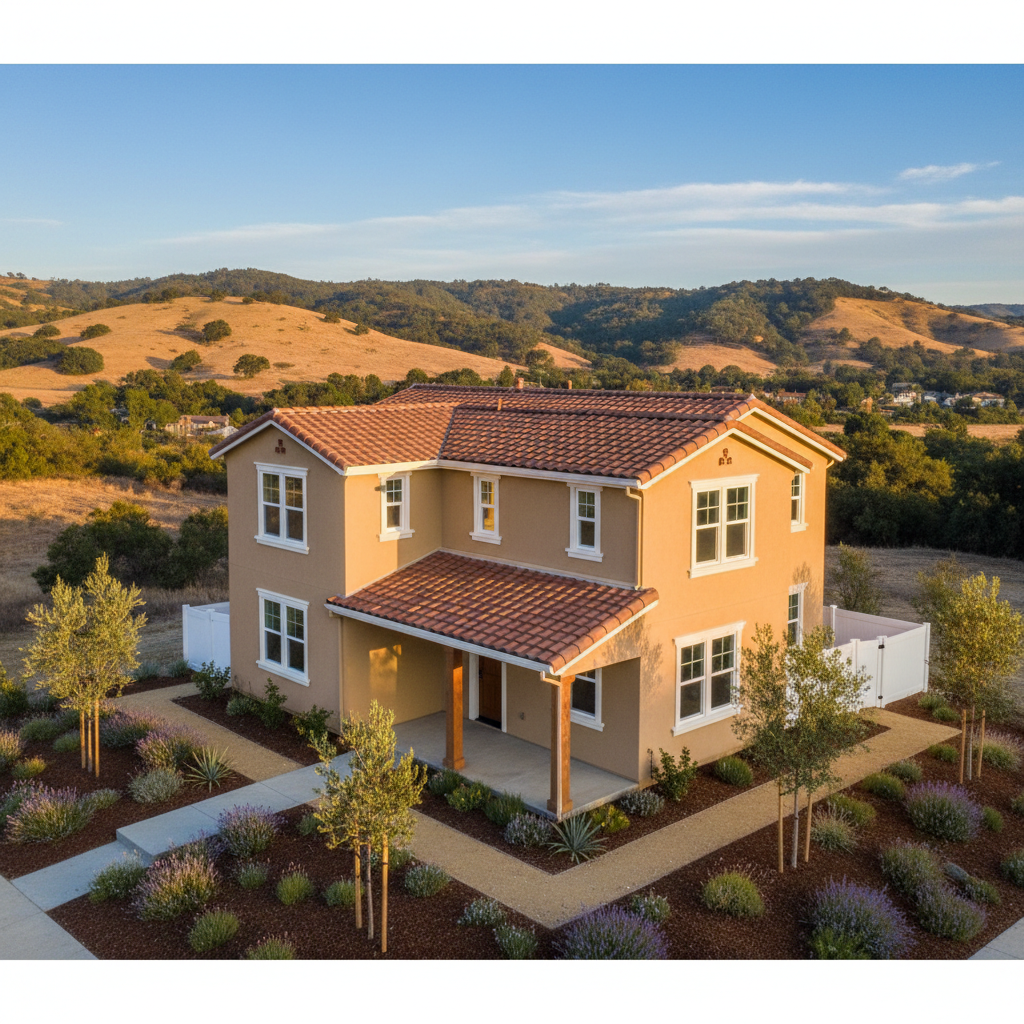 Completed residential stucco work at a residential property in Marina, CA