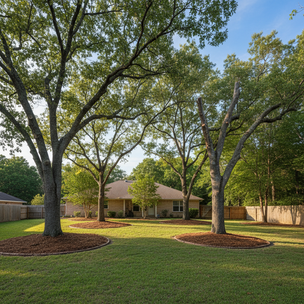 Completed tree health & care work at a residential property in Nederland, TX