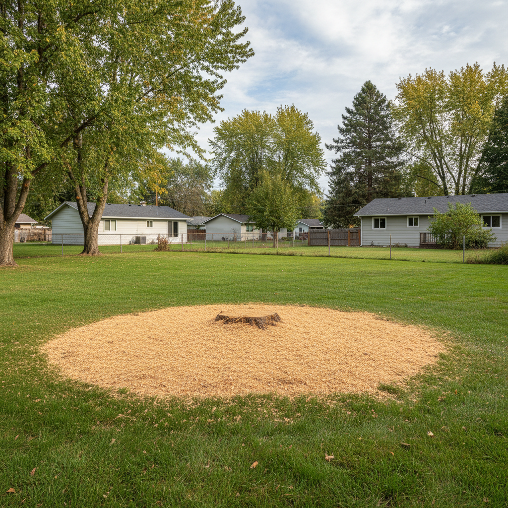 Completed stump grinding & removal work at a residential property in Ellensburg, WA