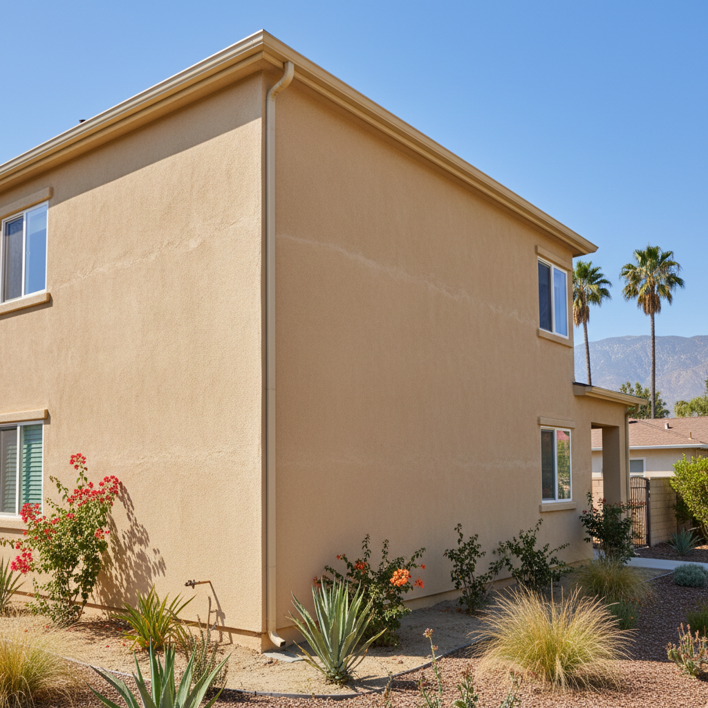 Completed commercial stucco work at a residential property in Pasadena, CA